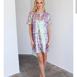 Wallflower Multicolor Sequin Midi Dress